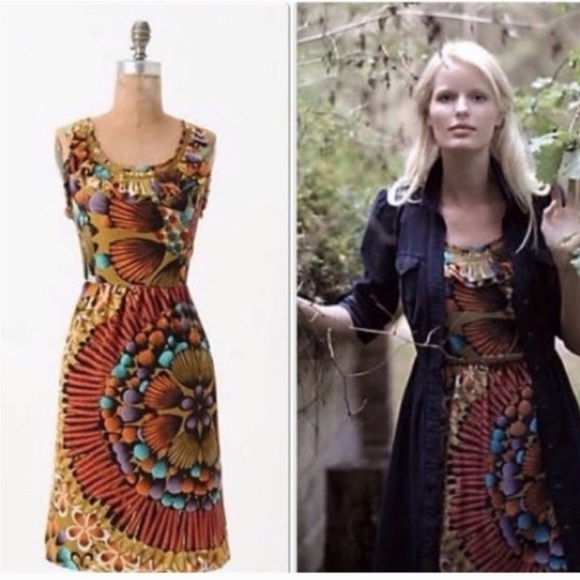 Anthropologie Edme & Esyllte Lappula Silk Dress Size 6 - Picture 3 of 11